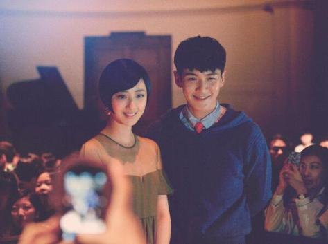 Guey Lun Mei and Ke Zheng Dong pose for pictures at the Burberry London in Shanghai event last night - Executive Salad