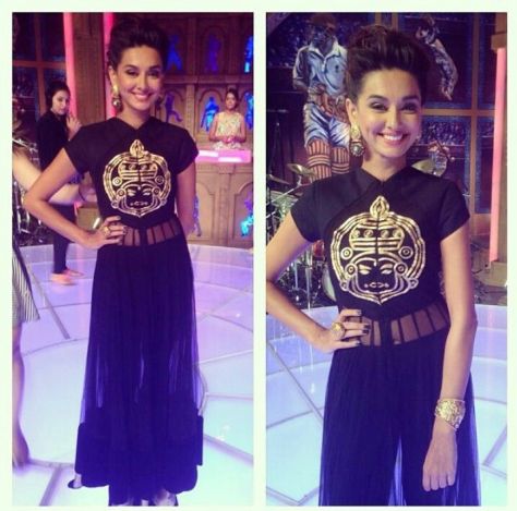 Shibani wearing Nikhil Thampi - Executive Salad